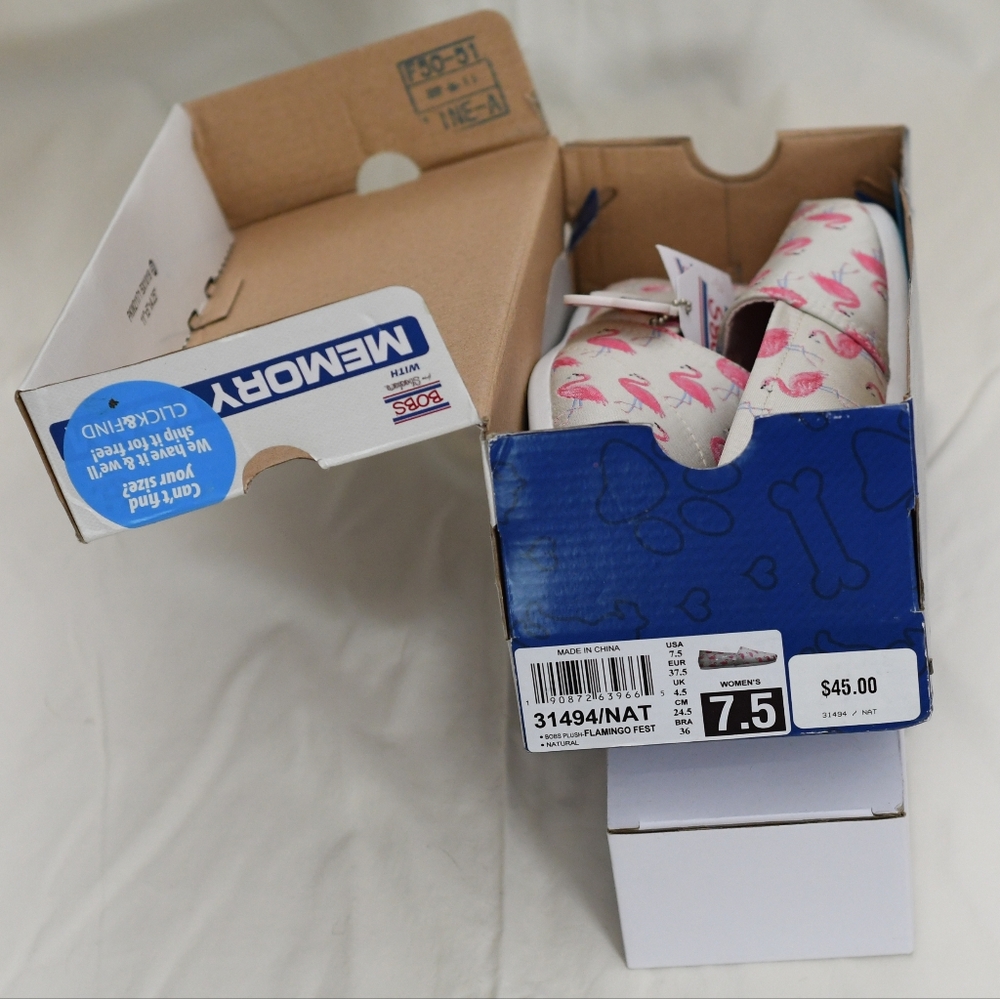 BOBS from Skechers Pink Flamingo Slip-On Flats